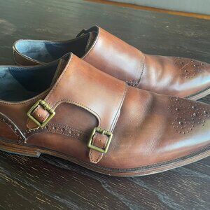 Cole Haan Grand 0S Giraldo Double Monk, Chestnut Brown - Size 12.0